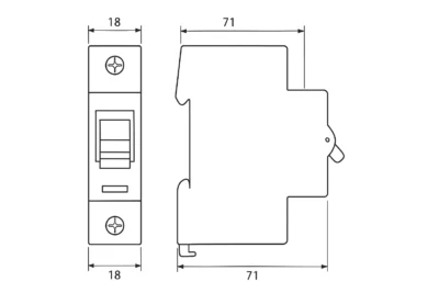 pns fuse mcb pole 25a