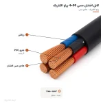 کابل افشان مسی 50×4 پرتو الکتریک — لایه‌ها و مشخصات