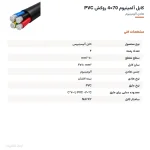 کابل آلمینیوم 70×4 روکش PVC — مشخصات فنی
