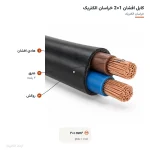 کابل افشان 1×2 خراسان الکتریک — لایه‌ها و مشخصات