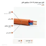 کابل نسوز شیلدار 1.5×2 | سیکیلون کابل