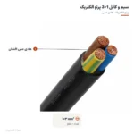 سیم و کابل 1×3 پرتو الکتریک